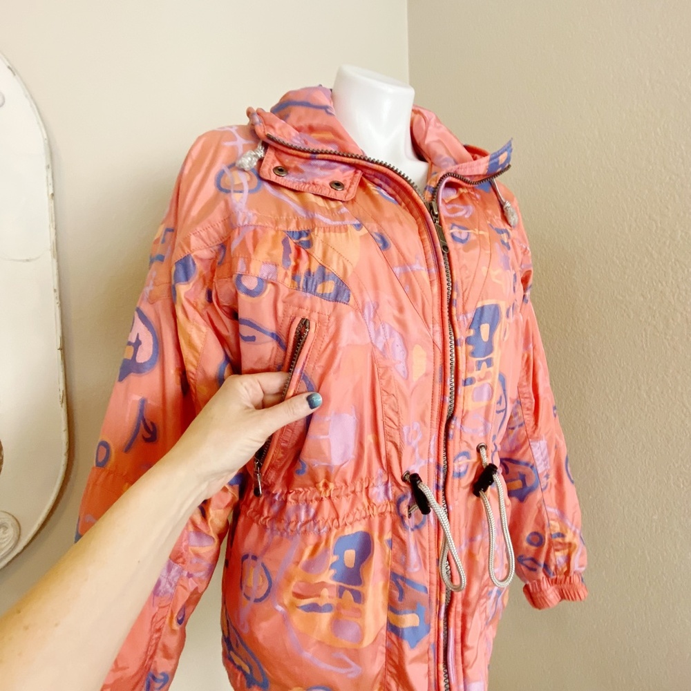 Spyder | Womens Pink and Blue Vintage Print Ski Jacket | Size: 8 - Picture 7 of 13